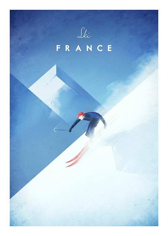 Ski France Plagát