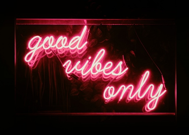 Good Vibes Neon Plagát