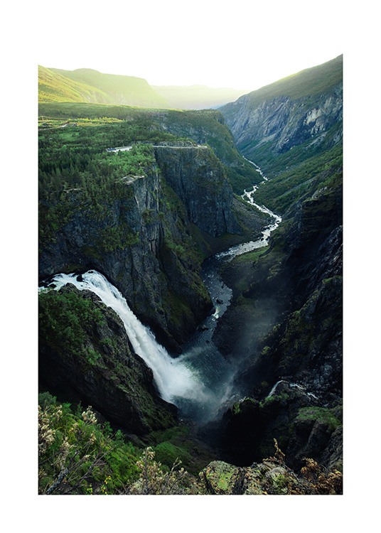 Vøringfossen Waterfall Plagát