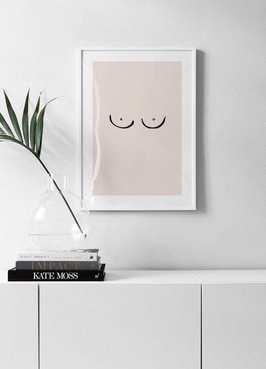 Boobs Drawing Plagát / Umelecké motívy v Desenio AB (12452)