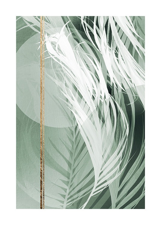 Graphic Palm Leaf No2 Plagát
