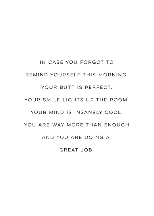 Your Butt is Perfect Plagát