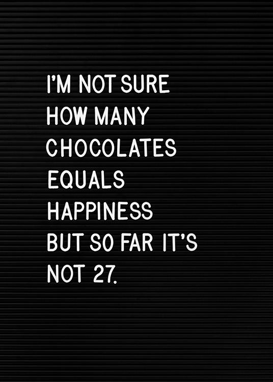 Chocolates is Happiness Plagát