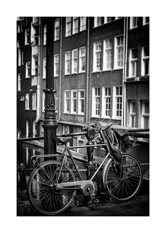 Parked Bicycle Plagát