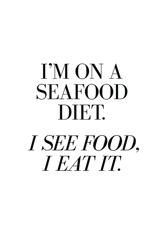 Seafood Diet Plagát