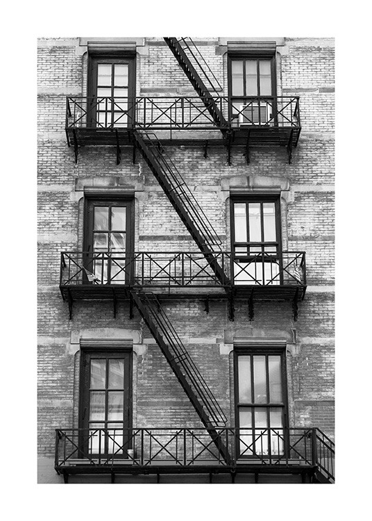 NY Fire Escape Plagát