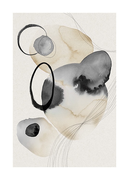 Watercolor Circles No2 Plagát