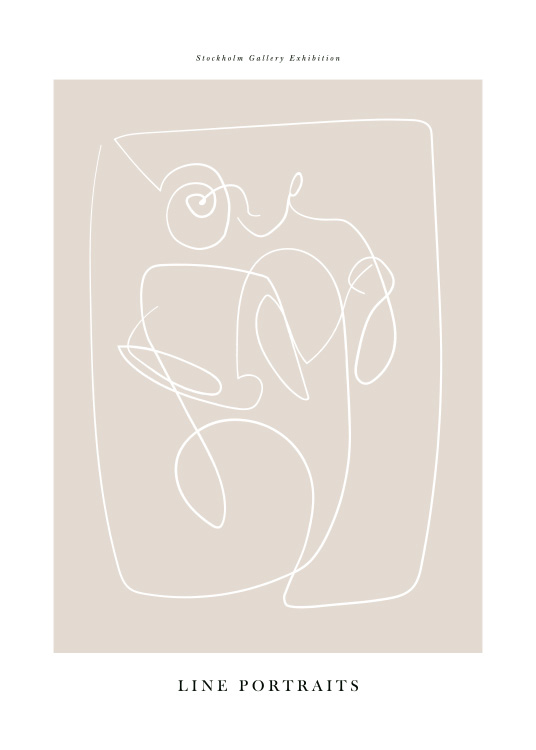Line Portraits No1 Plagát