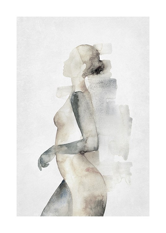 Watercolor Woman Plagát