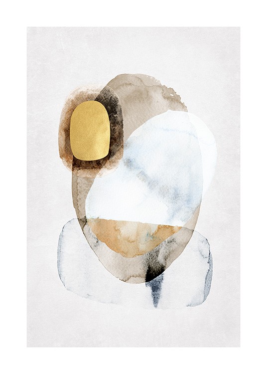 Golden Abstract No1 Plagát