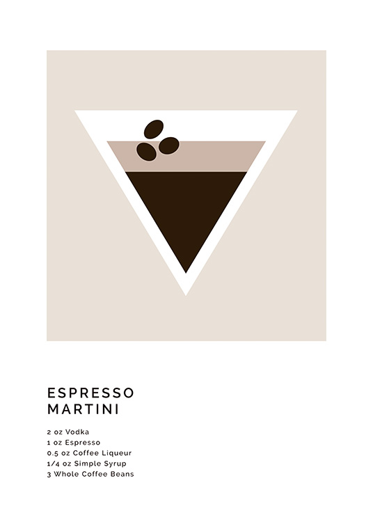 Graphic Espresso Martini Plagát