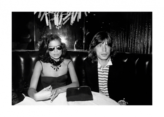 Bianca and Mick Jagger Plagát