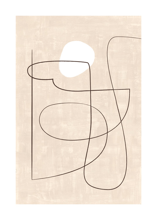 Rosy Brown Line Plagát