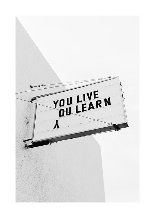 You Live You Learn Plagát