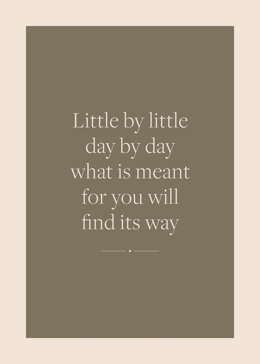 Little By Little Plagát