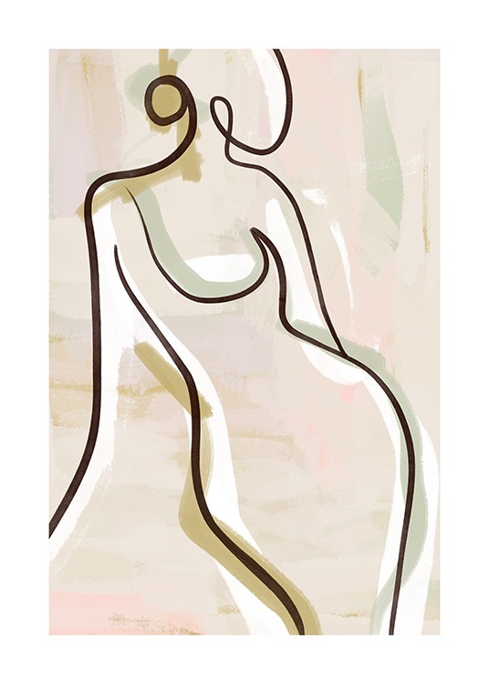 Pastel Figure No2 Plagát