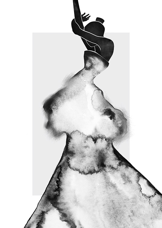 Watercolor Gown No1 Plagát