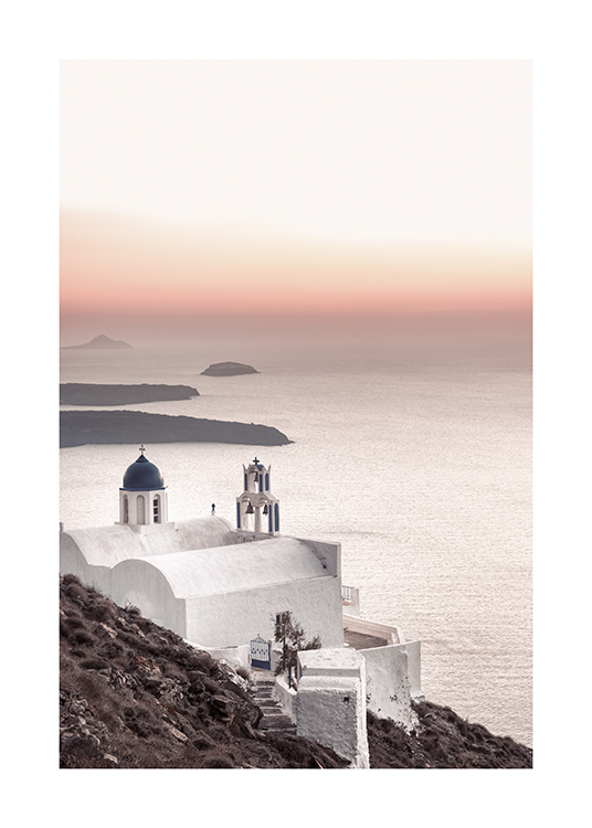 Santorini Sunset Plagát