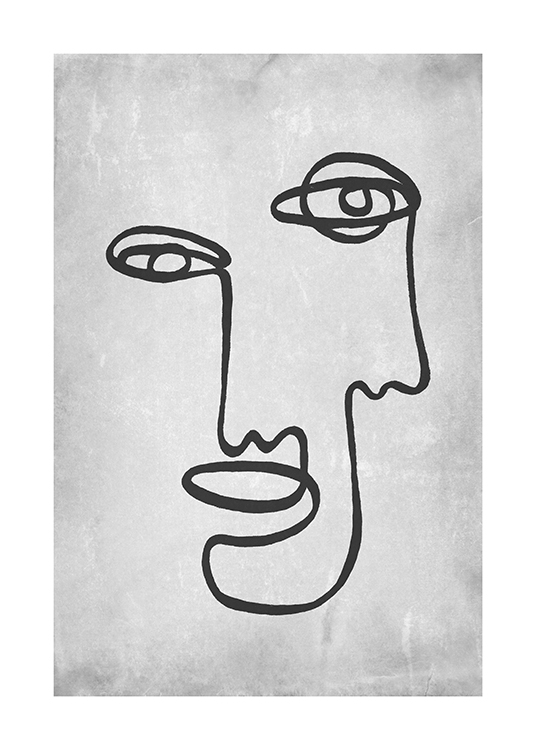 Concrete Line Art Plagát