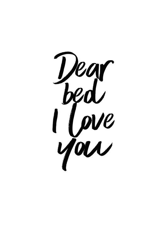 Dear Bed Plagát