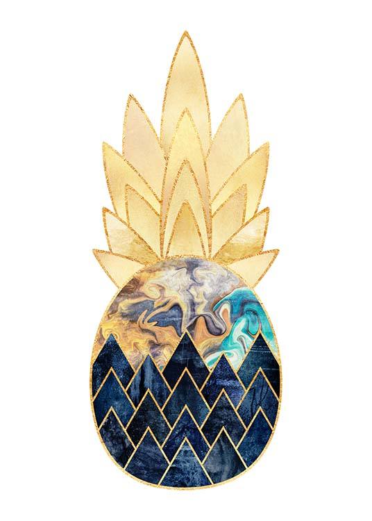 Graphic Pineapple 1 Plagát