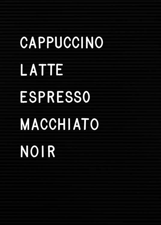 Coffee Chart Plagát