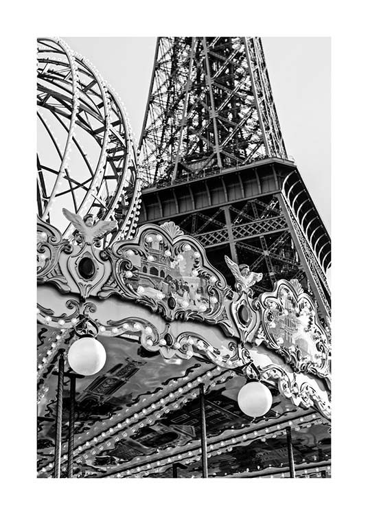 Carousel Et Eiffel Plagát