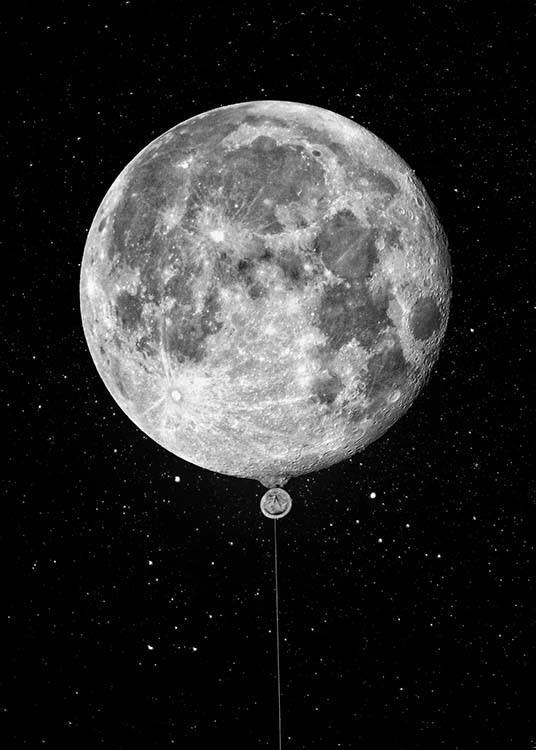 Moon Balloon Plagát