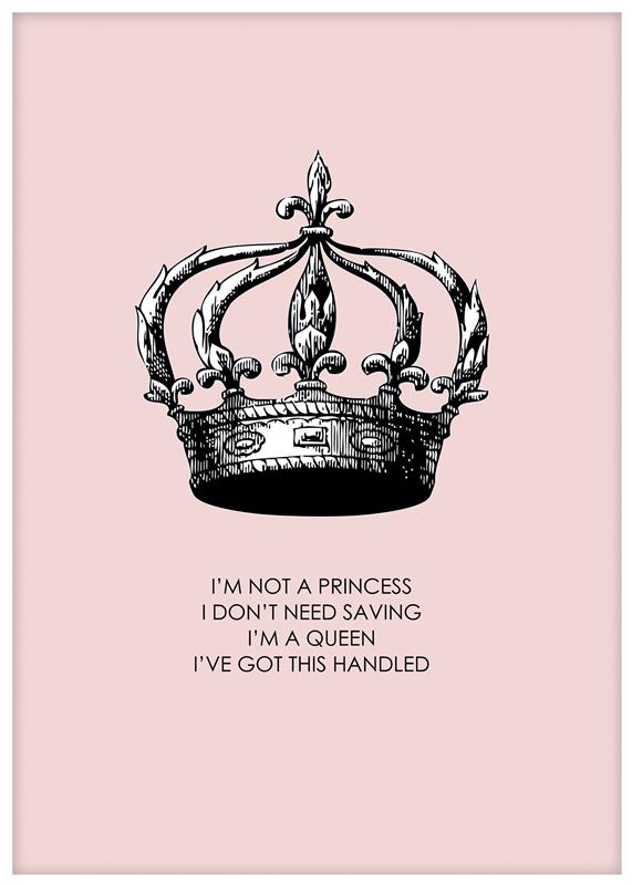 I'm A Queen Pink Plagát