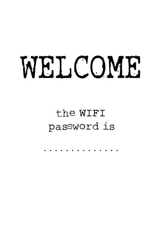 Wifi Password, Plagát