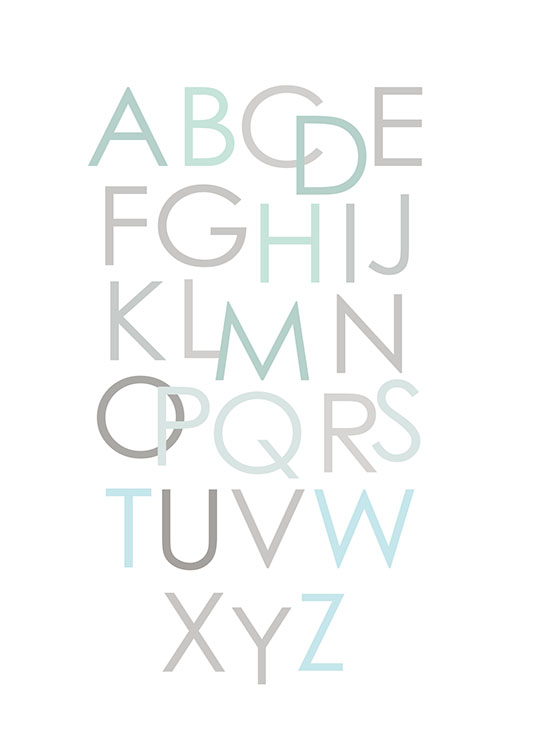 Alphabet Blue Eng, Plagát