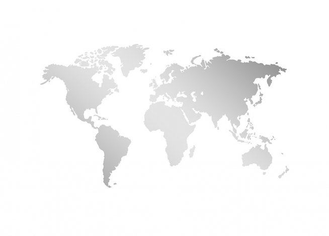 World Map Silver, Plagát