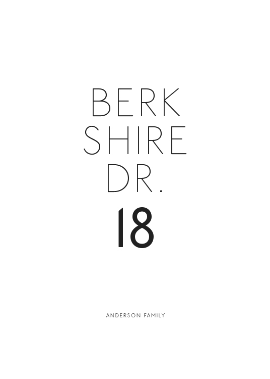 Street Name Family Personal Plagát