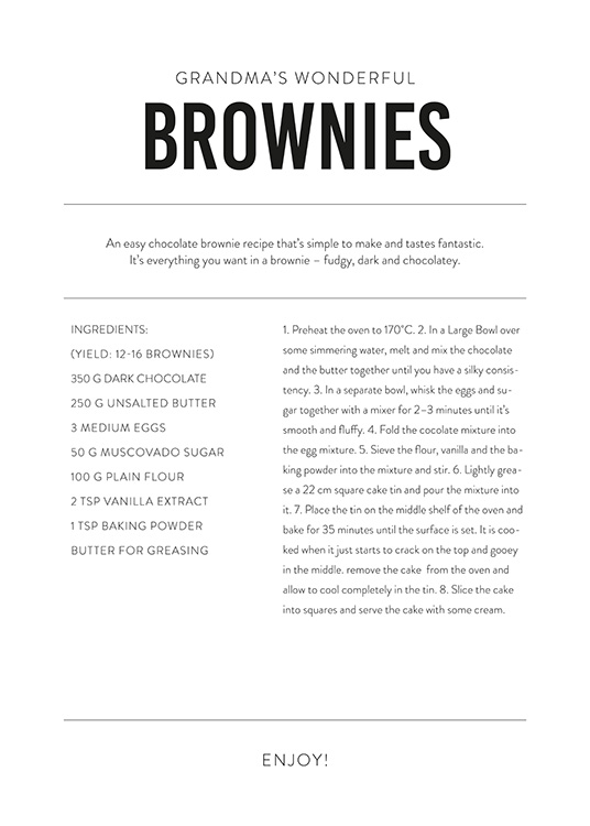 Recipe Personal Plagát