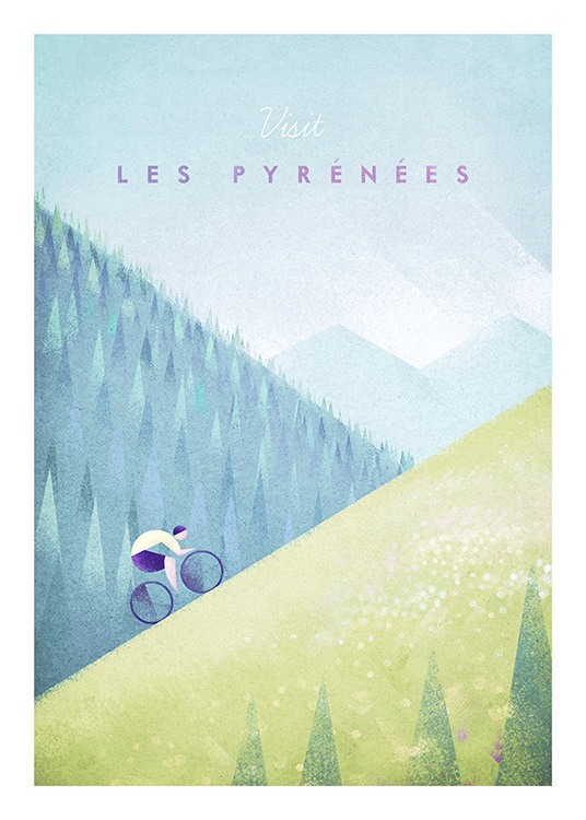 Les Pyrenees Plagát